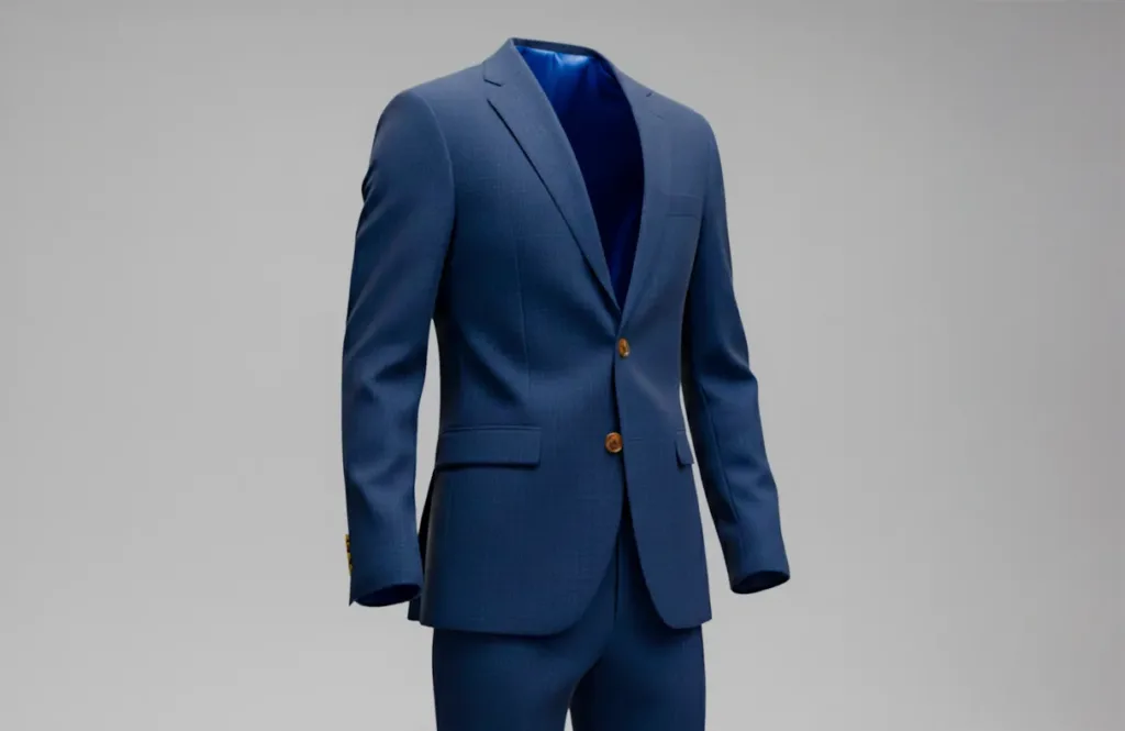 Blå skræddersyet jakkesæt