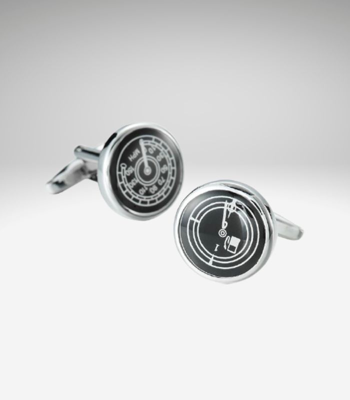 Hastighedsmåler sølvfarvede manchetknapper