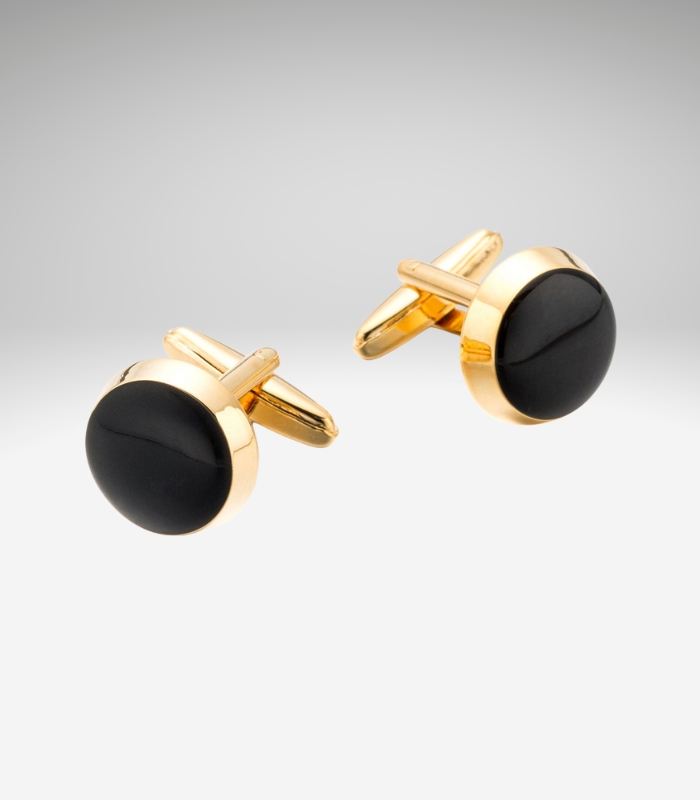 Klassiske sorte manchetknapper
