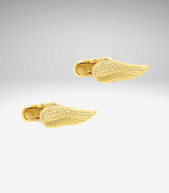 Guldfarvede englevinger manchetknapper