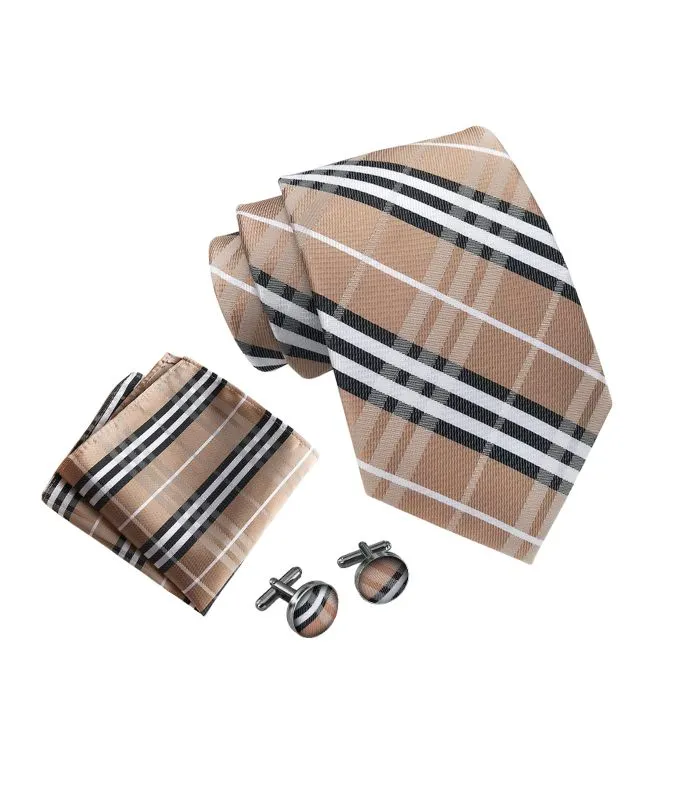 Champagnefarvet Moderne Ternet Slips