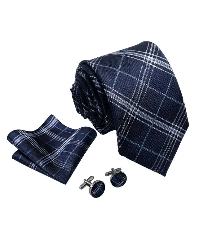 Elegante Strimler i Blå og Sort