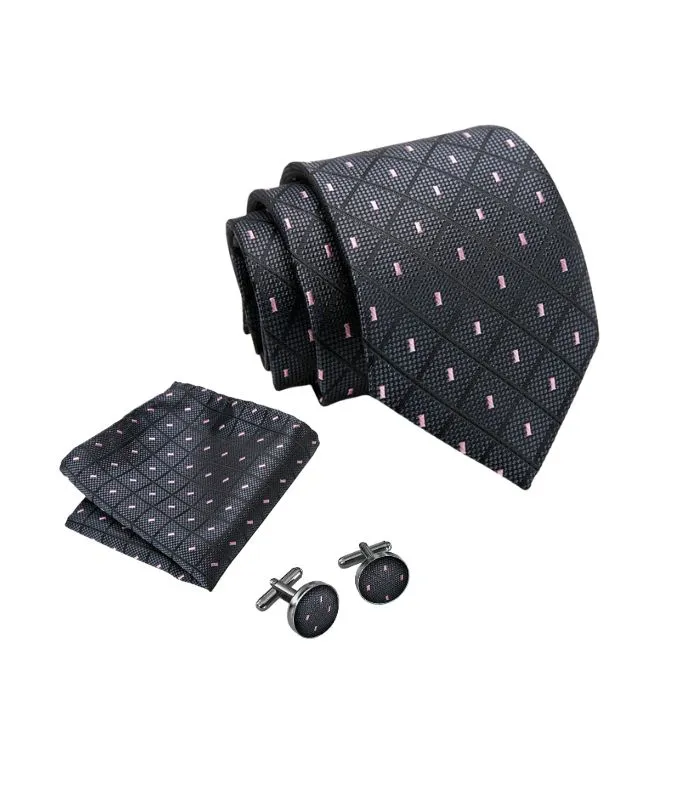 Sort Slips med Pink Diamantmønster