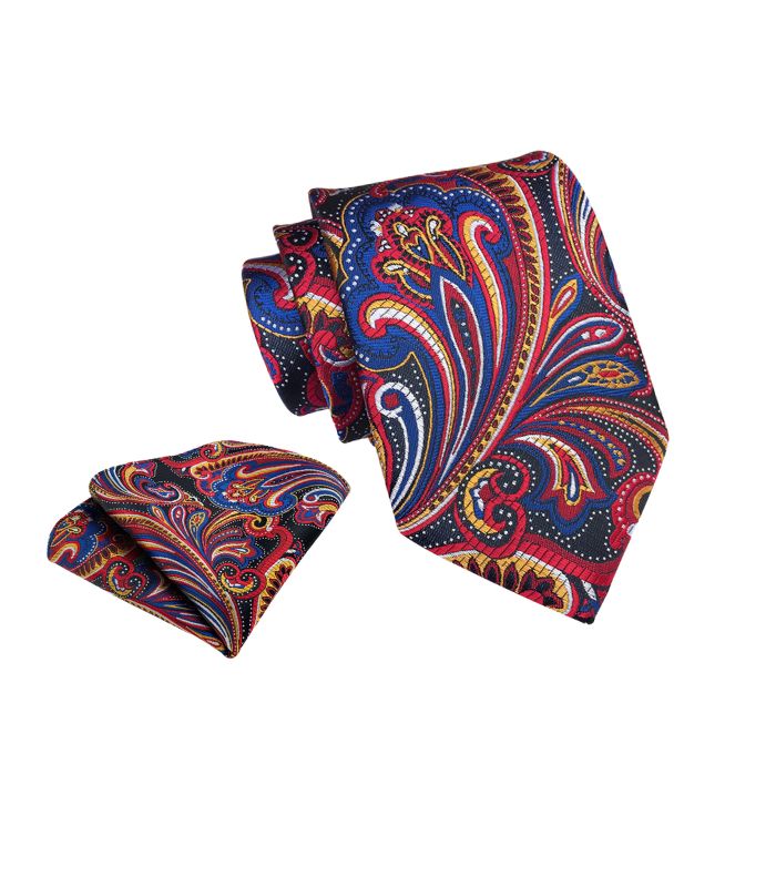 Farverigt Paisley Slips