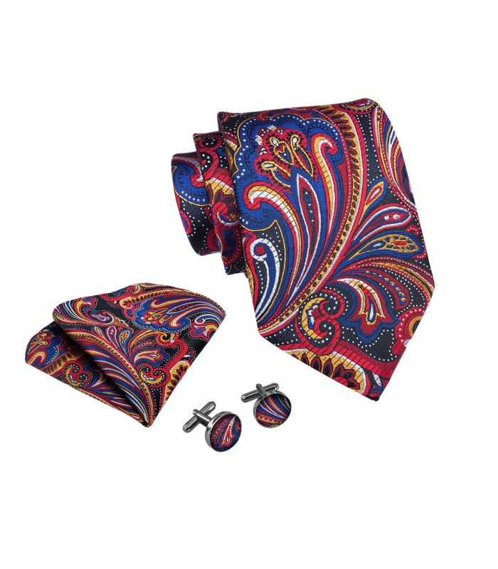 Farverigt Paisley Slips