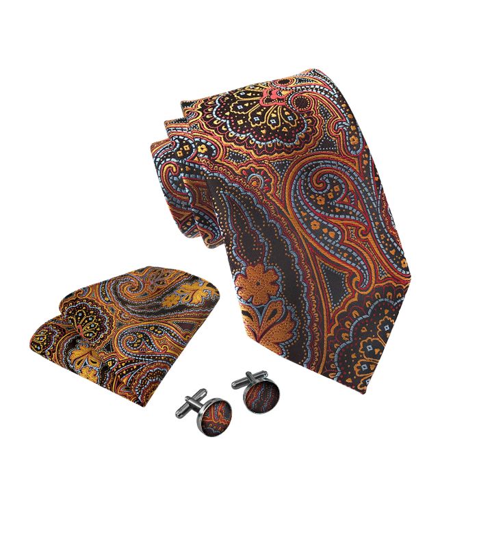 Spiralmønstret Slips i Jordfarver